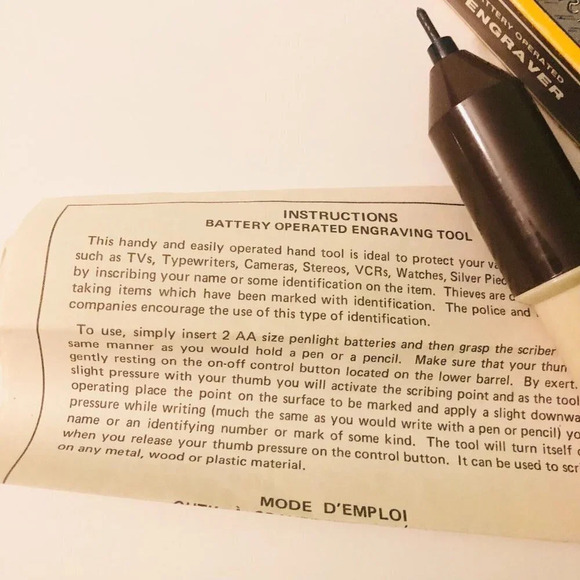 Vintage  Battery Operated Engraver Hong Kong - Picture 2 of 16